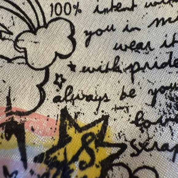 Scrapbook Beige Shirt with Black and Yellow Graphic - Picture 13 of 16